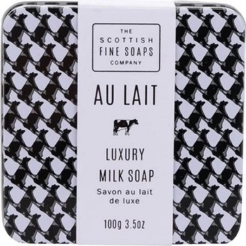 Scottish Fine Soaps tuhé mydlo v plechové krabičce Au Lait 100 g