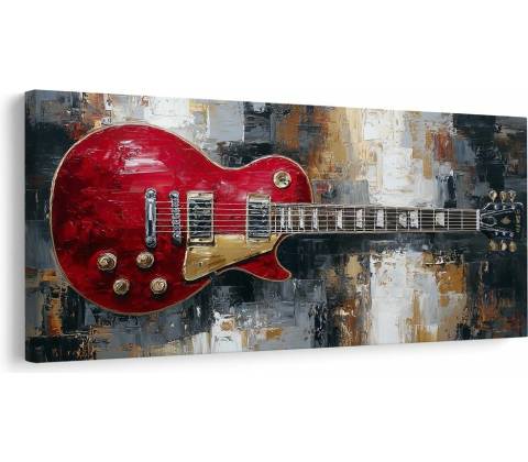Obraz červená elektrická gitara