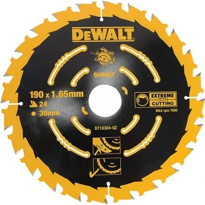 DEWALT Диск DeWALT метален HM за рязане на дърво 190x30 мм, 24 z, DT10304