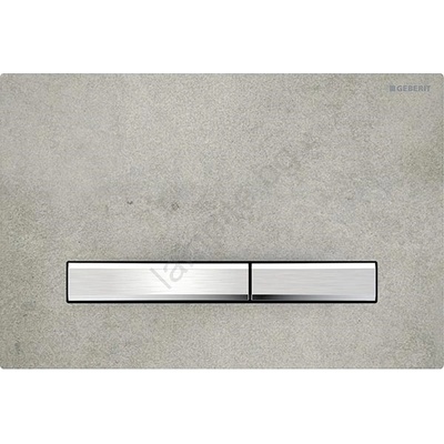 Geberit 115.788. JV. 2-бутон за смиване Sigma50 24, 6 x 16, 4 см бетонен декор / матов хром (GB0119)