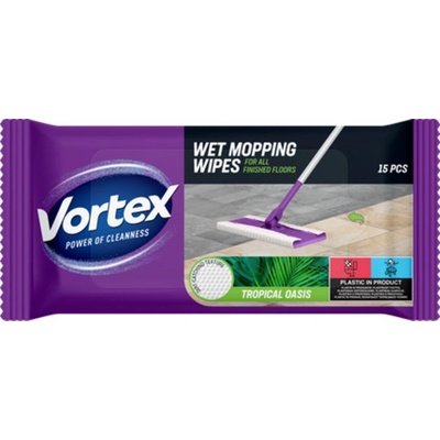 Vortex Vlhčené mopovací ubrousky tropická oáza 15 ks