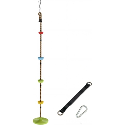 AIYAPLAY Kletterseil Schaukel Baum Kinderschaukel mit Plattform Scheibenschaukel Sitz Outdoor Spielset für 3-8 Jahre Kinder Grün