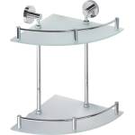 SAPHO X-Round - Двойна ъглова етажерка, стъкло/хром XR604 (XR604)