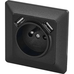 EMOS Домашен контакт с usb 250v/16a антрацит (ems1226)
