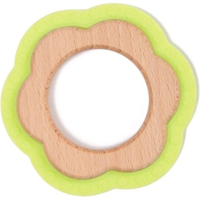 Bo Jungle B Teether Flower Wood Green
