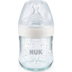 Nuk Стъклено шише NUK Nature Sense - TC, Softer, 0+ месеца, 120 ml, Бяло (10747110-Бял)