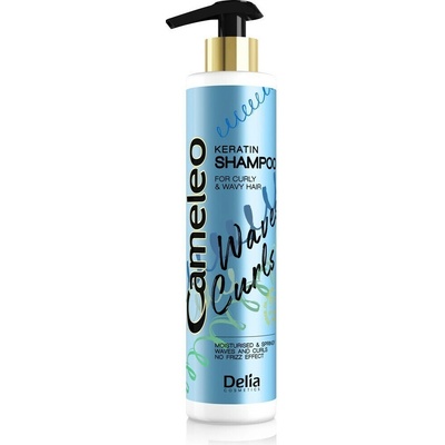 Delia Cosmetics Cameleo Fale Loki šampón pre kučeravé a vlnité vlasy s keratínom 250 ml