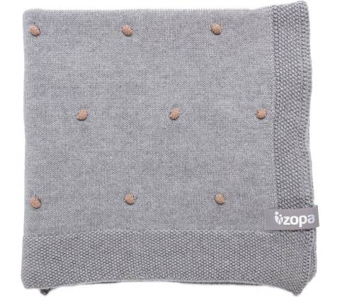 Zopa Detská Deka Dots Dark Grey