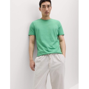 Marks & Spencer Тениска с яка от чист памук Marks & Spencer зелена Marks & Spencer | Zelen | МЪЖЕ | XXL REG