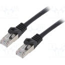 Síťové kabely Gembird PP6-0,5M/BK Patch RJ45, cat. 6, FTP, 0,5m, černý