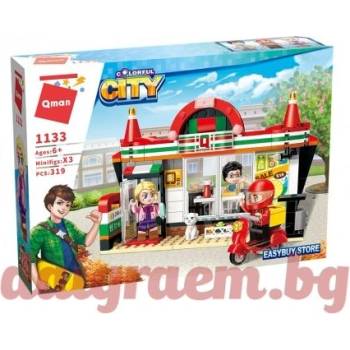 Image 1 of Qman Конструктор qman Крайпътен магазин 1133 (q1133)