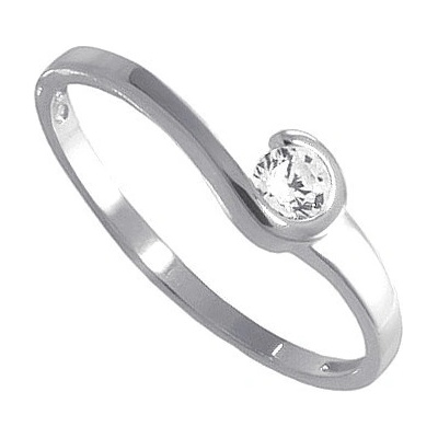 Zlatnictví Zlatíčko prsten z bílého zlata se zirkonem 010.00170