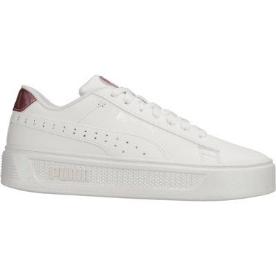 Puma dámska voľnočasová obuv SMASH PLATFORM V3 GIRLPOWER biela vínová