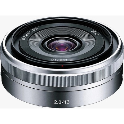 Sony E 16mm f/2.8 APS-C, E-Mount strieborný