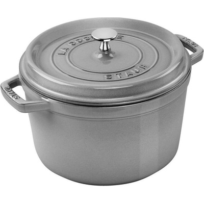 Staub Liatinový vysoký hrniec s pokrievkou Cocotte, Ø 24 cm / 4,8 l, tmavosivý 1003570