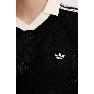 Adidas тениска тип пулове с яка дамска от ажур Crochet (KC6491)