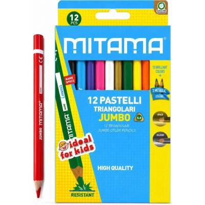 Mitama Jumbo barevné trojhranné pastelky 12ks 61994 MT61994