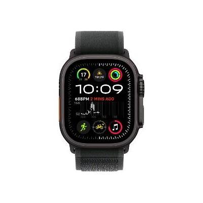 Apple Watch Ultra 2 GPS + Cellular 49mm, pouzdro z černého titanu, černý trailový tah – M/L