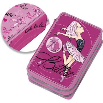 Graffiti Ученически несесер с пособия Graffiti Ballerina - с 2 ципа (231332)