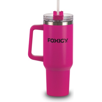 FOXIGY Термочаша за кола със сламка 1200 ml Fuchsia
