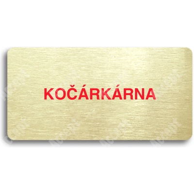 ACCEPT Piktogram KOČÁRKÁRNA - zlatá tabulka - barevný tisk bez rámečku