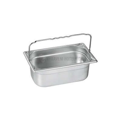 Gastronádoba plná s úchytmi GN 1/4, nerez 26,5 x 16,2 x 10 cm, 0,5 kg 3153510