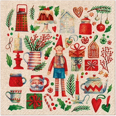 PAW Obrúsky L We Care Christmas Motifs 33x33cm