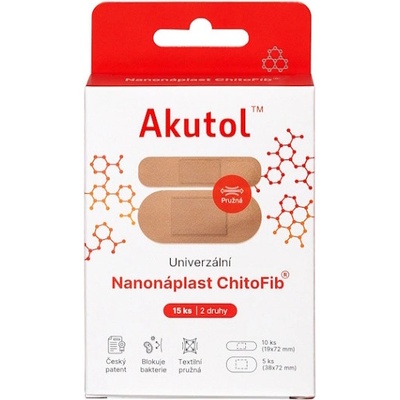 AKUTOL® Nanonáplast ChitoFib® univerzální balení 15 ks – Zboží Dáma