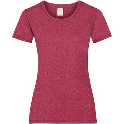 Fruit of the Loom Dámske triko 61 372 0 Vintage Heather Red
