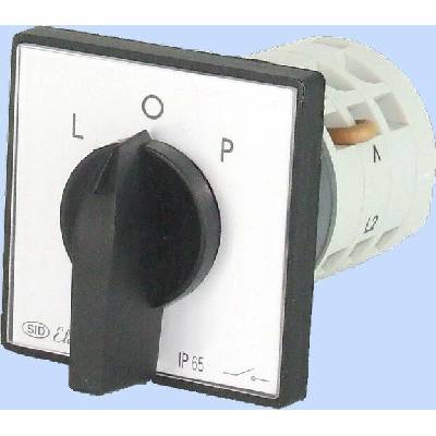 Elektromet Vačkový spínač L-0-P 16A 3P pro montáž do panelu s čelním panelem ŁUK E16-42 (951641)
