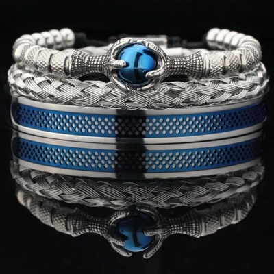 Izmael náramky Chico stříbrná/Modrá KP34367