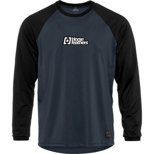 Horsefeathers Мъжка фланелка с дълъг ръкав за колоездене Horsefeathers Spike L/S Bike Jersey Cycling jersey - Indigo / Black - размер M (056-3966-0212)