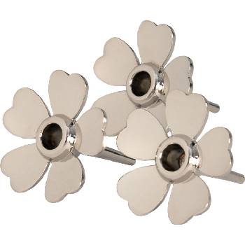 Design House Stockholm Me to You поставки за свещички за торта, сребърни, 3 бр (2752-9100)