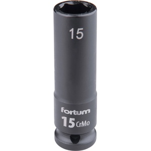 Fortum машинна (ударна) муфа 1/2", 15 mm, L 78 mm, почернена, FORTUM