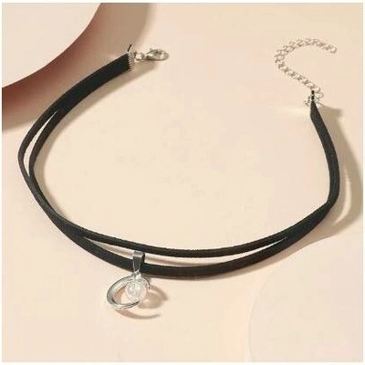 Prosperk Náhrdelník choker černý moon S3235