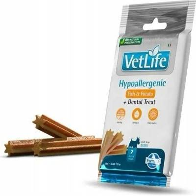 Vet Life Dog Dental Snack Hypoallergenic Fish Adult Mini 60 g
