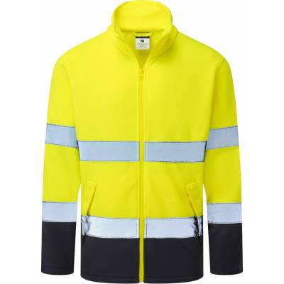 Portwest ES1 Essential Hi-Vis kontrastný fleece žltá/námornícka modrá