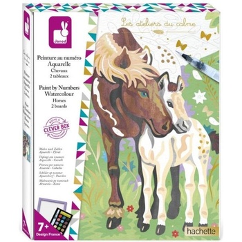 Janod Atelier Комплект Maxi Рисуване по номера Коне от 7 години