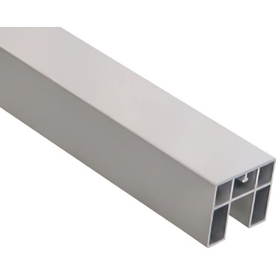 Madlo (60x40x1,5mm / 24x24mm) pro sklo 8-17,5mm, bez gumových těsnění, hliník, povrch broušený, uváděná cena za délku 2500mm