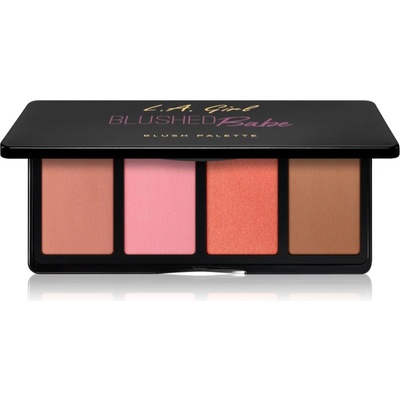 L. A. Girl Cosmetics Fanatic палитра с ружове цвят Blushed Babe 4x4 гр
