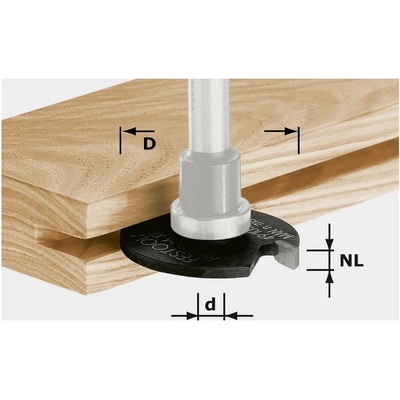 Festool 491057 drážkovacia fréza tvrdokov okno 16 mm Dĺžka 3 mm Vonkajší Ø 40 mm Pracovná dĺžka 3 mm Ø hriadeľa 6 mm