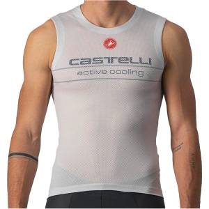 Castelli Мъжко синтетично термобельо Castelli Active Cooling Sleeveless Synthetic base layer - Silver Gray - размер XL (014-2543-0115)