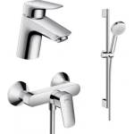 Hansgrohe Смесител Hansgrohe Logis 70 за мивка и душ, гланциран хром (71070000-71600000-26553400)