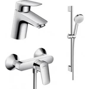 Hansgrohe Смесител Hansgrohe Logis 70 за мивка и душ, гланциран хром (71070000-71600000-26553400)
