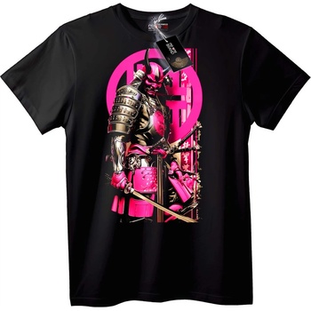 NOONEBRAND Тениска Розов Самурай Воин - 7XL, Black