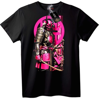 NOONEBRAND Тениска Розов Самурай Воин - 7XL, Black