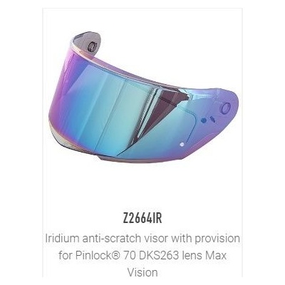 Z2664Ir plexi iridiové pro přilbu Givi 50.6 Sport, 50.8, 50.9, tvrzené proti poškrábání
