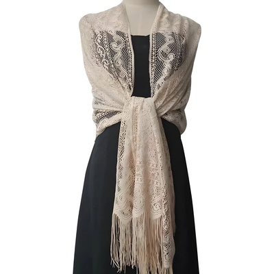 HARAHU Чипкован шал - Светло кафяв kp33776 (33776)