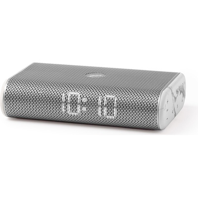 Lexon Радио с часовник Miami Time мраморнобяло (LA107DMW)