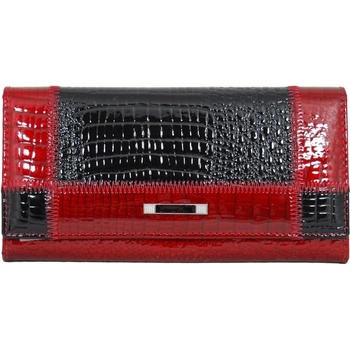 Cossroll Dámská kožená peněženka 05-5242 červeno-černá